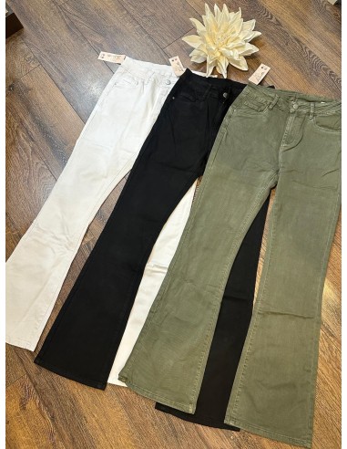 Pantalón flare verde tg