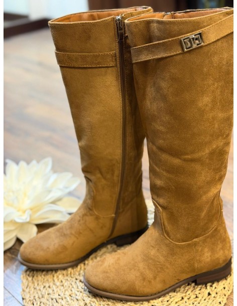 Bota camel plana