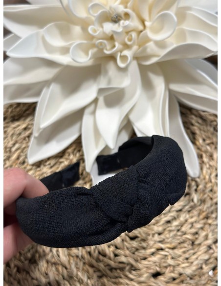 Diadema negra nudo