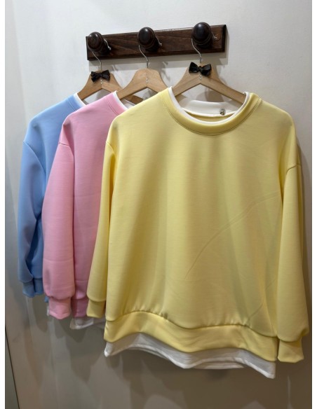 Sudadera camisa cuello