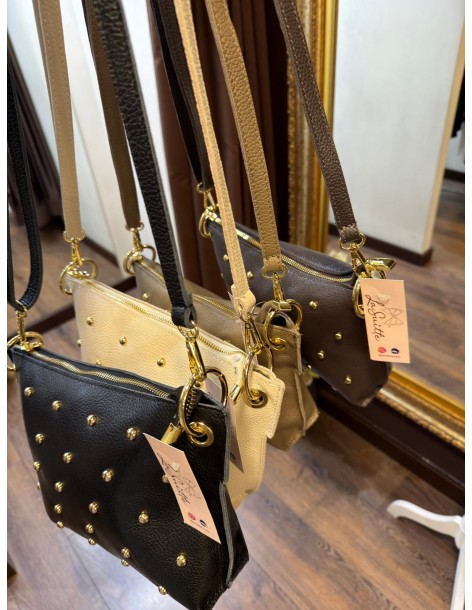 Bolso piel tachuelas