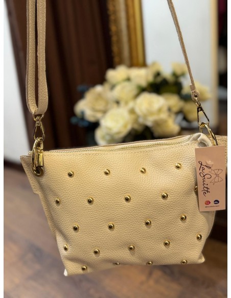 Bolso piel tachuelas