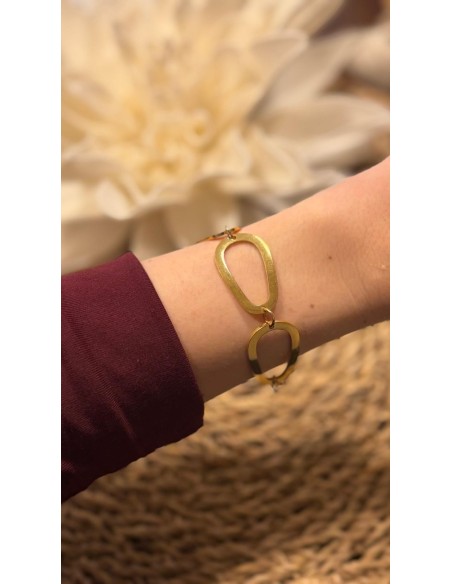 Pulsera acero óvalo