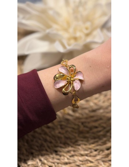 Pulsera acero flor