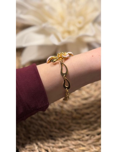 Pulsera acero flor