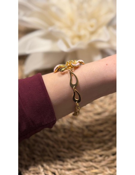 Pulsera acero flor