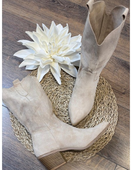 Bota campera beige