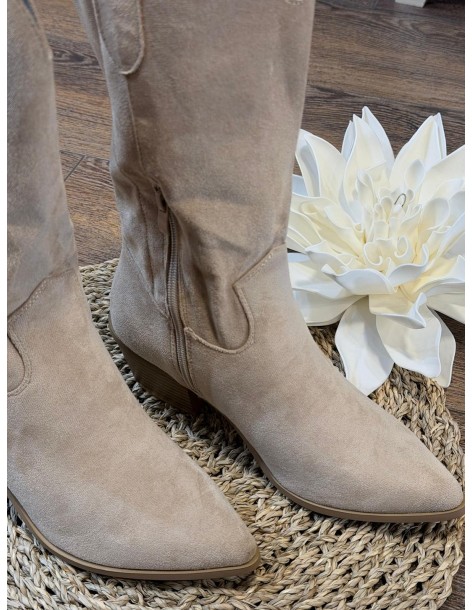 Bota campera beige 2