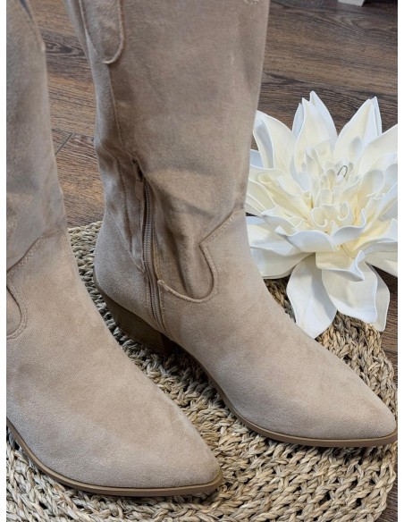 Bota campera beige