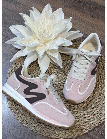 Deportiva rosa/marrón