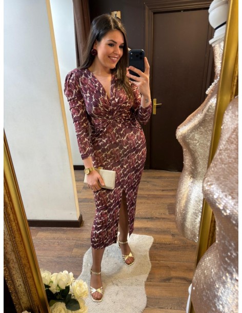 Vestido nudo estampado
