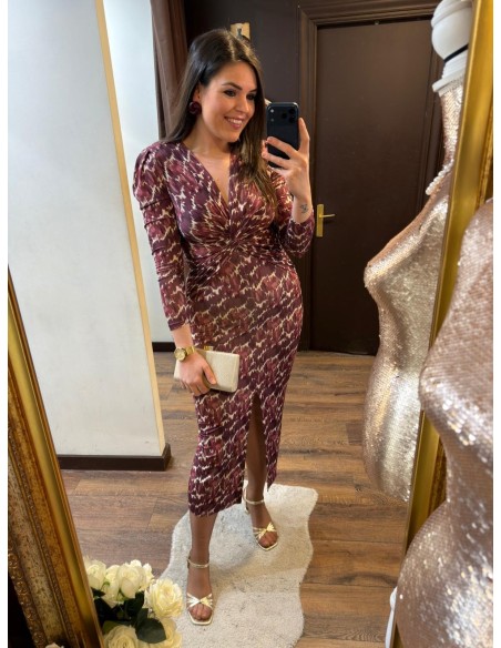 Vestido nudo estampado