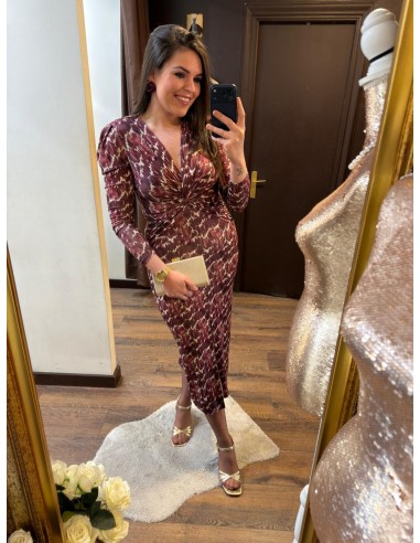 Vestido nudo estampado