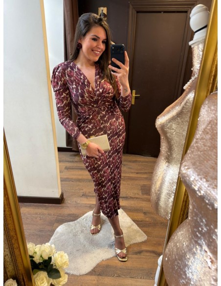 Vestido nudo estampado
