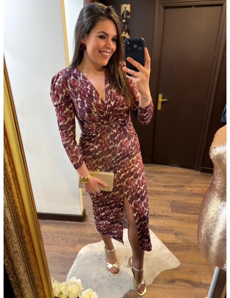 Vestido nudo estampado