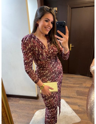 Vestido nudo estampado