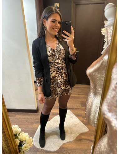 Blazer manga negra
