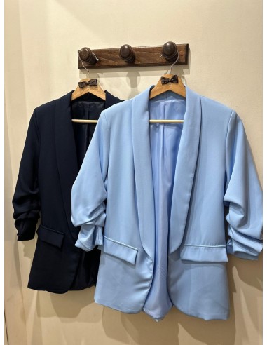 Blazer manga azul