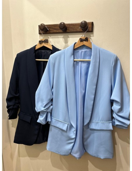 Blazer manga azul