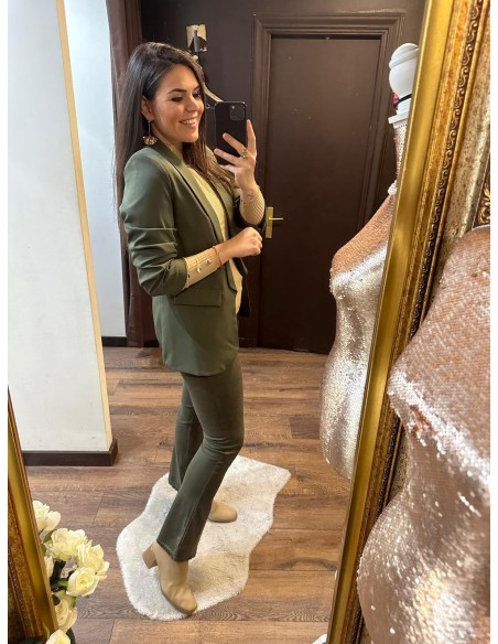 Blazer manga verde